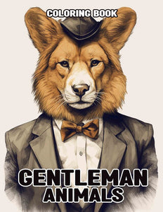 Gentleman Animals 30 Pages Printable Coloring Book