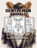 Gentleman Animals 30 Pages Printable Coloring Book