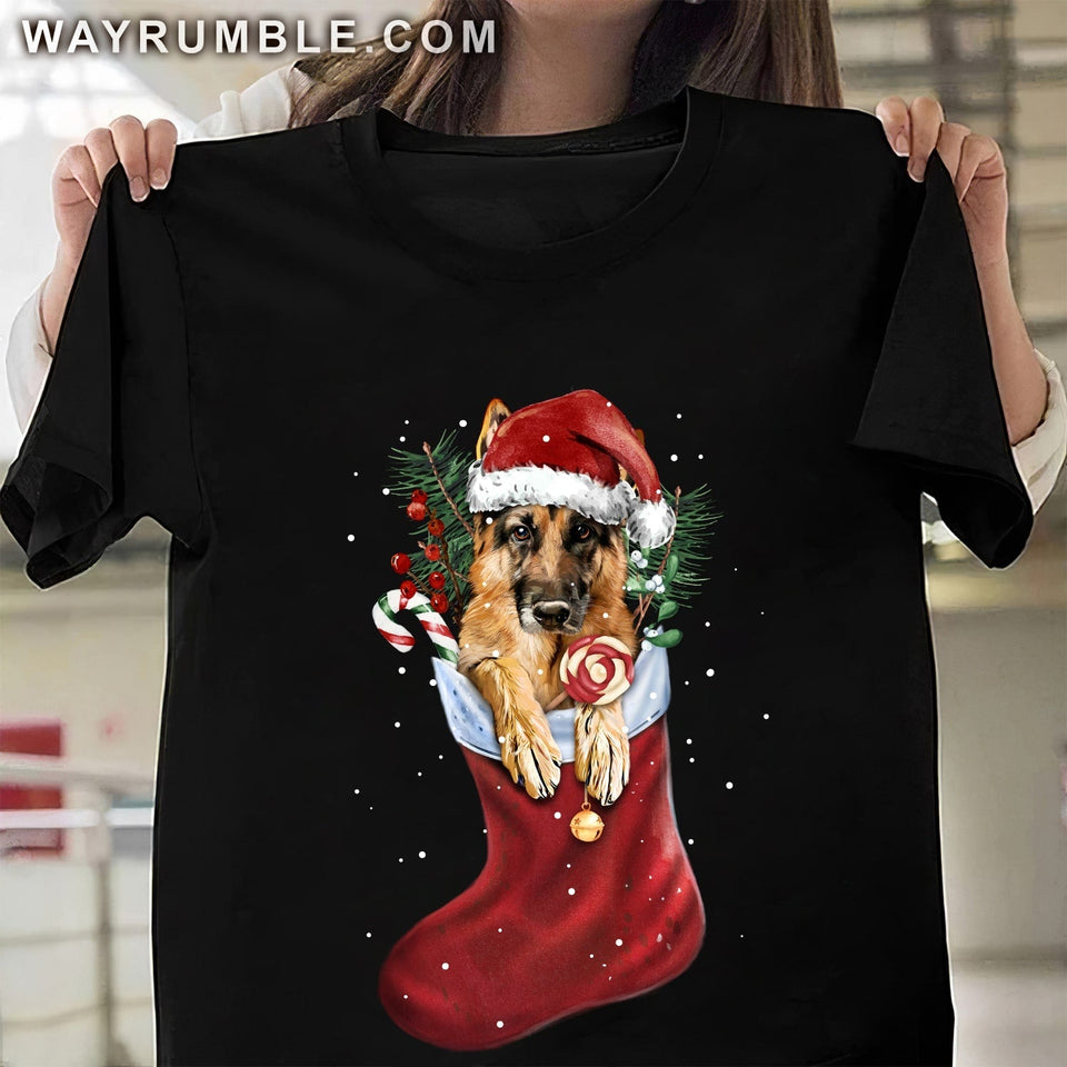 German Shepherd, Christmas Sock, The adorable eyes - Jesus, Pet Apparel