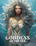 Goddess Of The Sea 30 Pages Printable Coloring Book