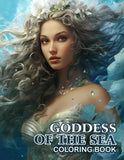 Goddess Of The Sea 30 Pages Printable Coloring Book