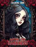 Gothic Girl Darkness 30 Pages Printable Coloring Book