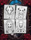 Gothic Girl Darkness 30 Pages Printable Coloring Book