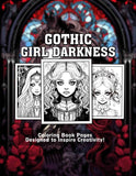 Gothic Girl Darkness 30 Pages Printable Coloring Book