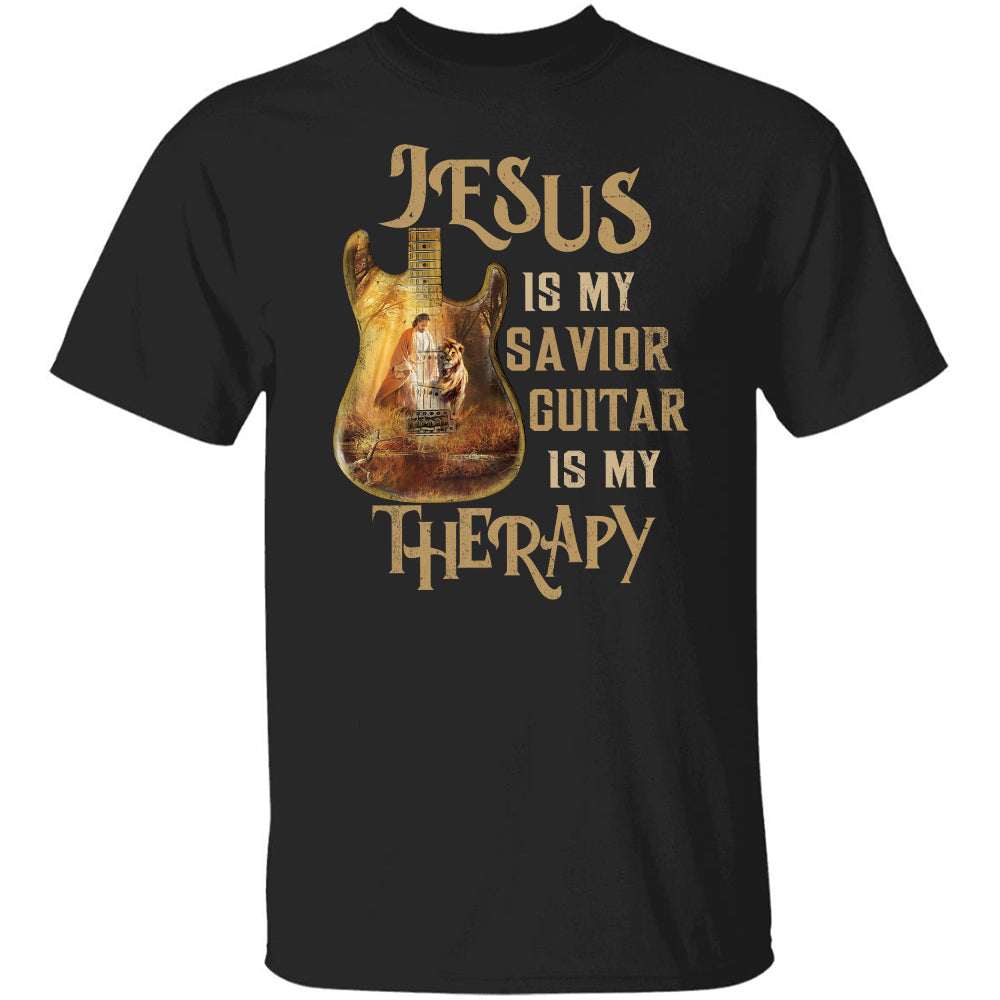 Jesus painting, Jesus is my savior, Guitar is my therapy - Jesus, Guitarist Apparel