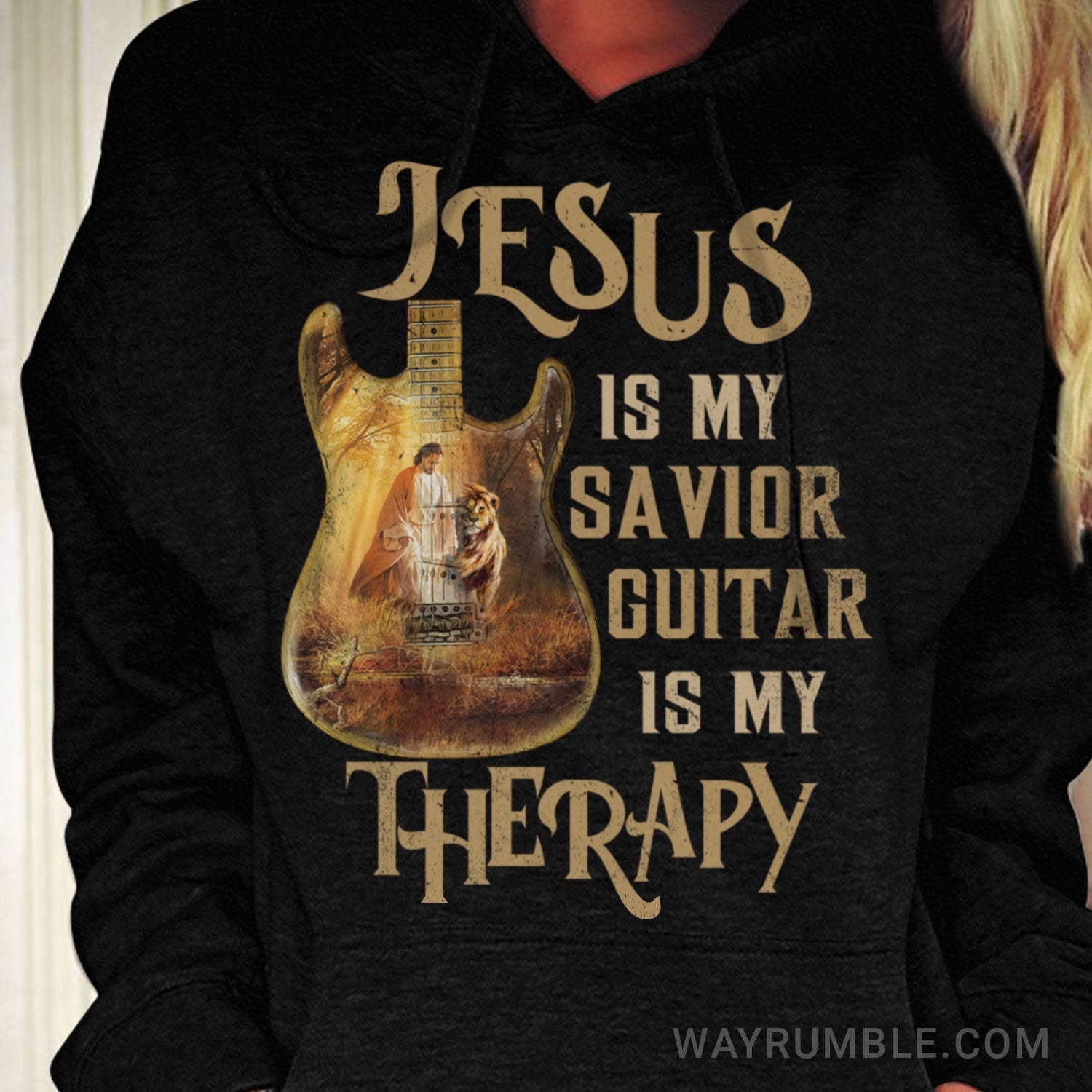 Jesus painting, Jesus is my savior, Guitar is my therapy - Jesus, Guitarist Apparel