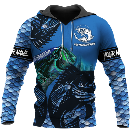 Fishing Gifts Winter Bass Fishing Personalized Unisex Hoodie