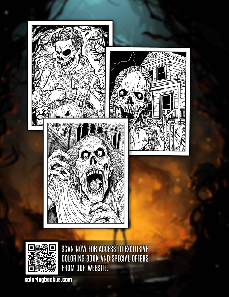 Halloween Night 30 Pages Printable Coloring Book