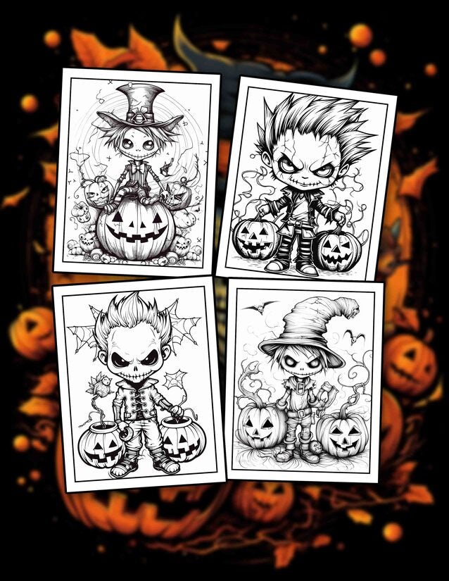 Halloweenpunk 30 Pages Printable Coloring Book