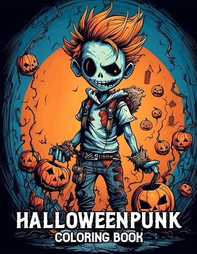 Halloweenpunk 30 Pages Printable Coloring Book