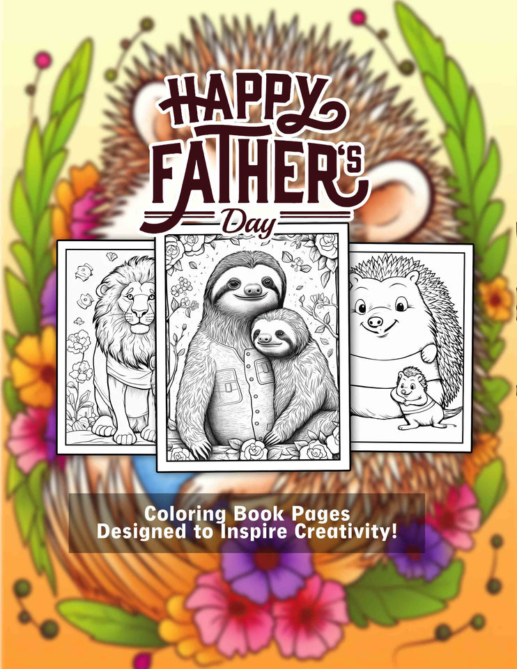 Happy Father's Day 30 Pages Printable Coloring Book