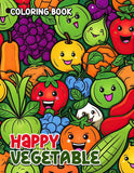 Happy Vegetable 30 Pages Printable Coloring Book