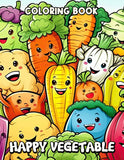 Happy Vegetable 30 Pages Printable Coloring Book