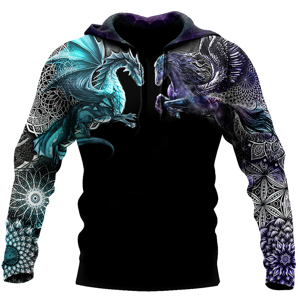 Horse Gifts Dragon And Horse Unisex Hoodie