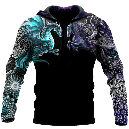 Horse Gifts Dragon And Horse Unisex Hoodie