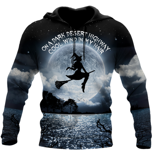 On A Dark Desert Highway Halloween All Over Print Unisex Hoodie