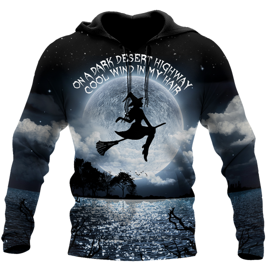 On A Dark Desert Highway Halloween All Over Print Unisex Hoodie