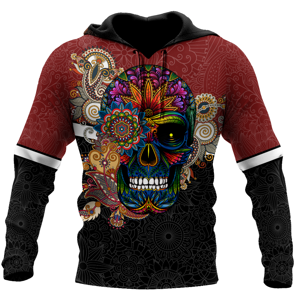 Unisex Hoodie All Over Print Skull Gifts Love Sugar Skull all over printed Unisex Hoodie