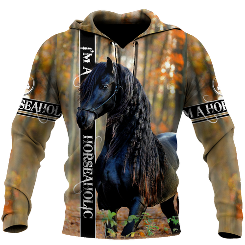 Horse Gifts Horse All Over Printed Horse Aholic Unisex Hoodie