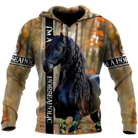 Horse Gifts Horse All Over Printed Horse Aholic Unisex Hoodie