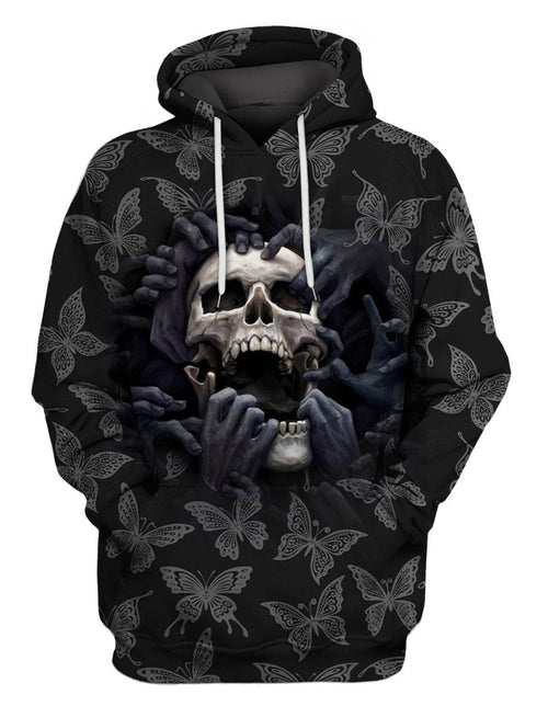 Unisex Hoodie All Over Print Skull Gifts Skull Hopeless Butterfly Unisex Hoodie