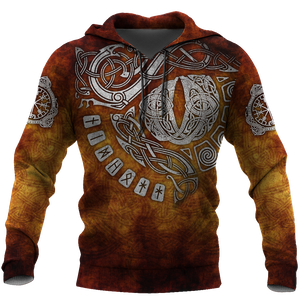 Unisex Hoodie All Over Print Viking Gifts Vikings Tattoo Unisex Hoodie