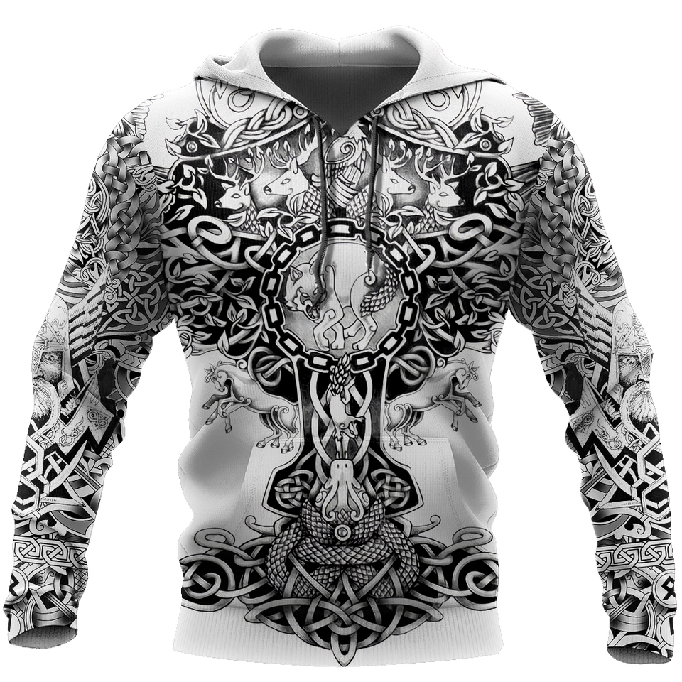 Unisex Hoodie All Over Print Viking Gifts 3D All Over Printed Sons Of Vikings Unisex Hoodie