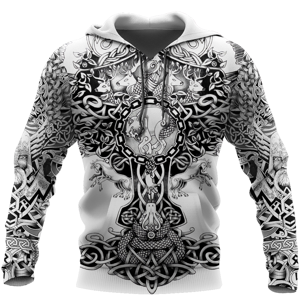 Unisex Hoodie All Over Print Viking Gifts 3D All Over Printed Sons Of Vikings Unisex Hoodie