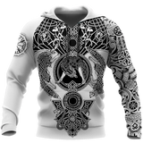 Unisex Hoodie All Over Print Viking Gifts 3D All Over Printed Viking Tattoo Unisex Hoodie