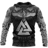 Unisex Hoodie All Over Print Viking Gifts 3D All Over Printed Vikings Huginn Pullover Unisex Hoodie