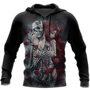 Unisex Hoodie All Over Print Skull Gifts Rider and Skull Is My Life Unisex Hoodie