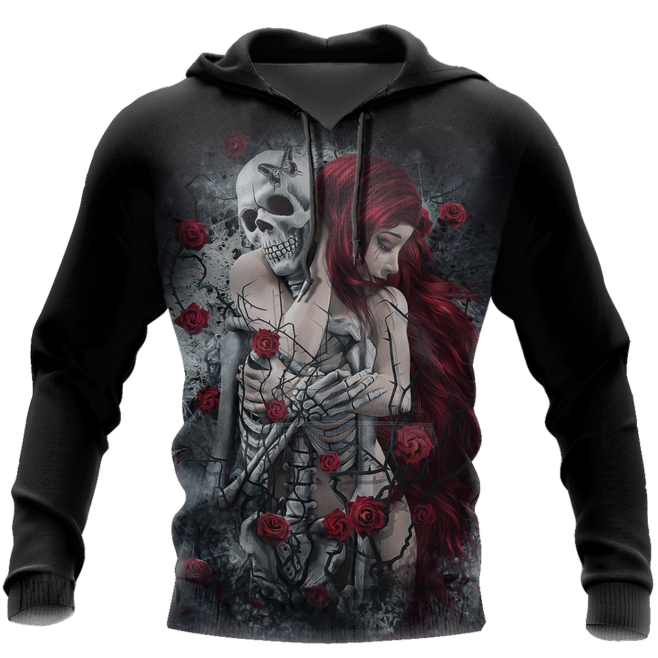 Unisex Hoodie All Over Print Skull Gifts Rider and Skull Is My Life Unisex Hoodie