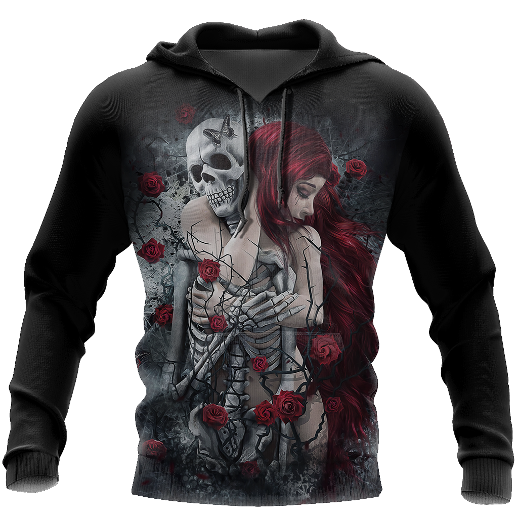 Unisex Hoodie All Over Print Skull Gifts Rider and Skull Is My Life Unisex Hoodie