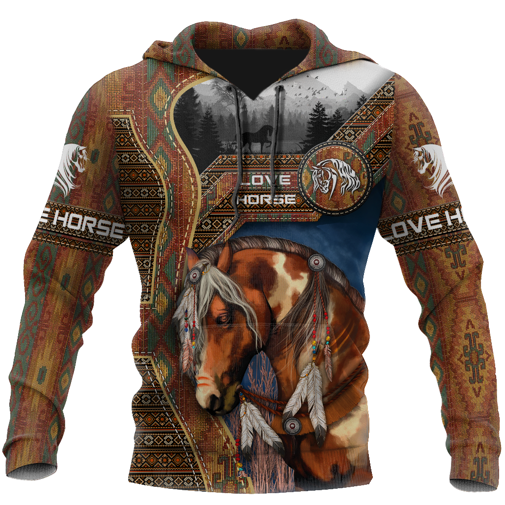 Animal Gifts Horse Gifts Native Horse Unisex Hoodie