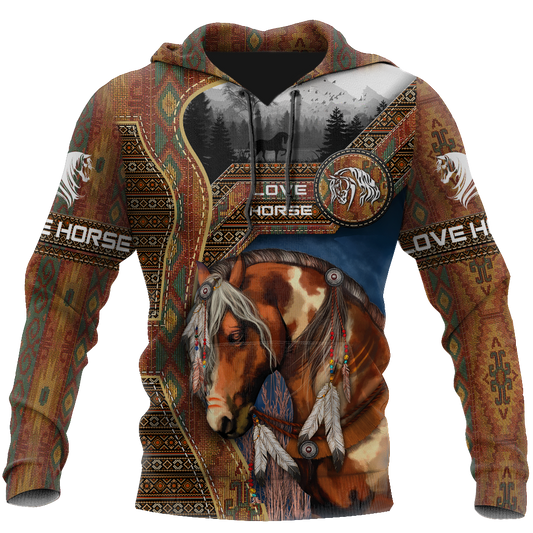 Animal Gifts Horse Gifts Native Horse Unisex Hoodie