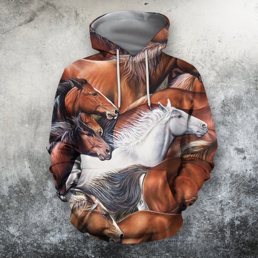 Horse Gifts  All Over Printing Horse Run Unisex Hoodie