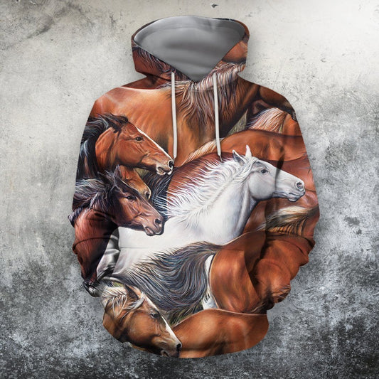 Horse Gifts  All Over Printing Horse Run Unisex Hoodie