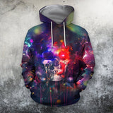 Unisex Hoodie All Over Print Skull Gifts All Over Printing Skull Gothic Unisex Hoodie