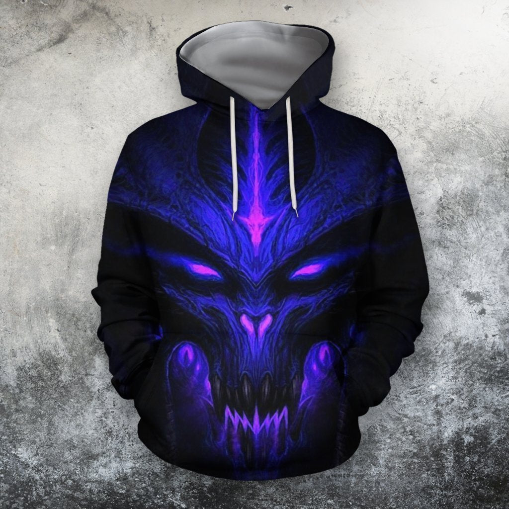 Unisex Hoodie All Over Print Skull Gifts All Over Print Skull Dragon Unisex Hoodie