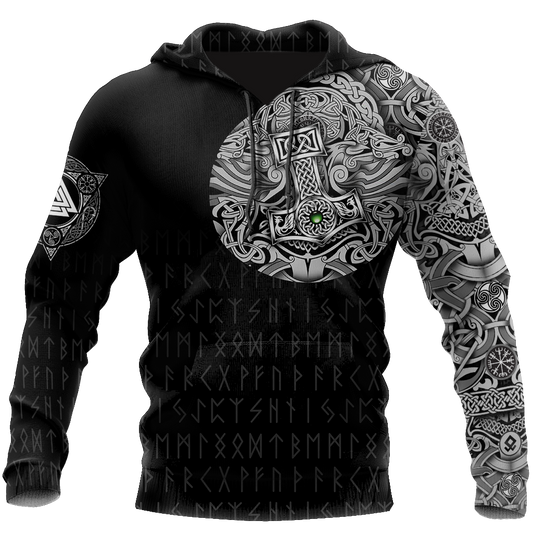 Unisex Hoodie All Over Print Viking Gifts Viking Odin Norse Valhalla Unisex Hoodie