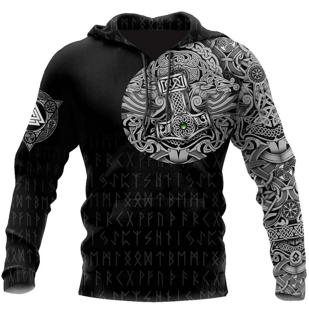 Unisex Hoodie All Over Print Viking Gifts Viking Odin Norse Valhalla Unisex Hoodie