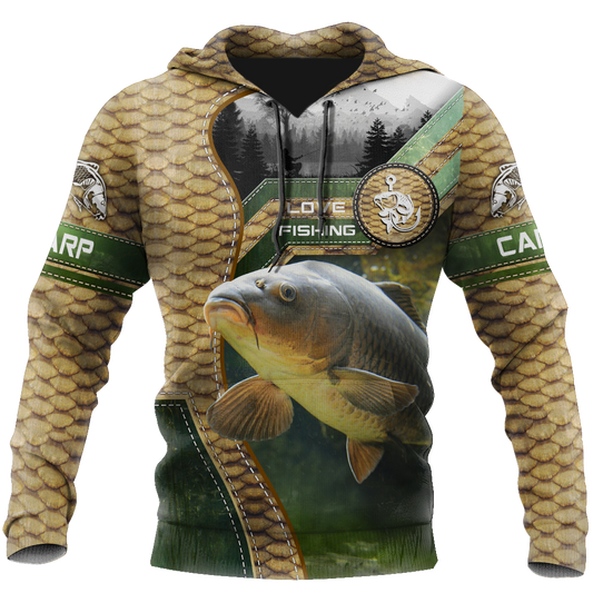 Unisex Hoodie All Over Print Fishing Gifts Carp Fishing Master Camo Unisex Hoodie