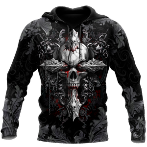 Unisex Hoodie All Over Print Skull Gifts Beautiful Skull Unisex Hoodie