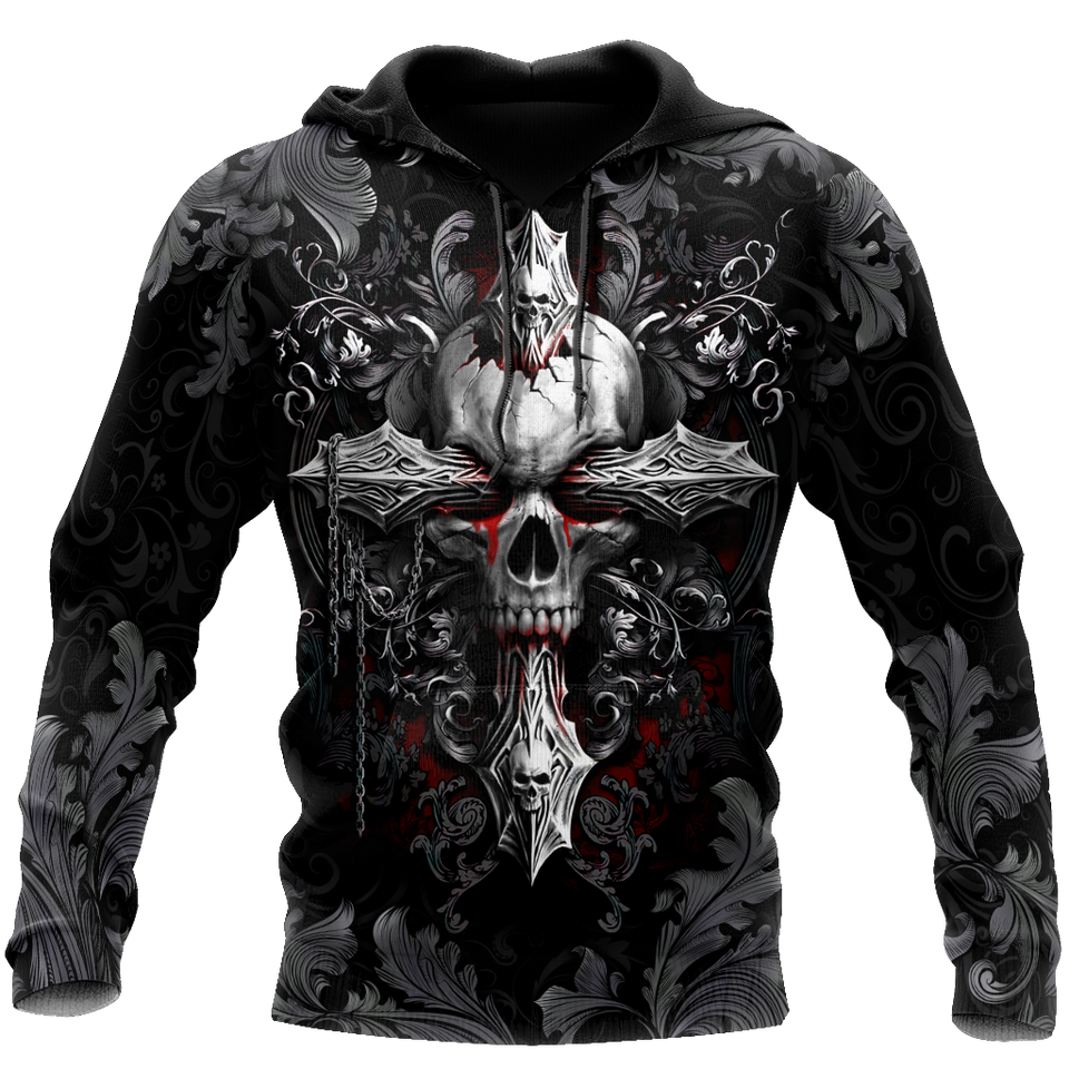 Unisex Hoodie All Over Print Skull Gifts Beautiful Skull Unisex Hoodie