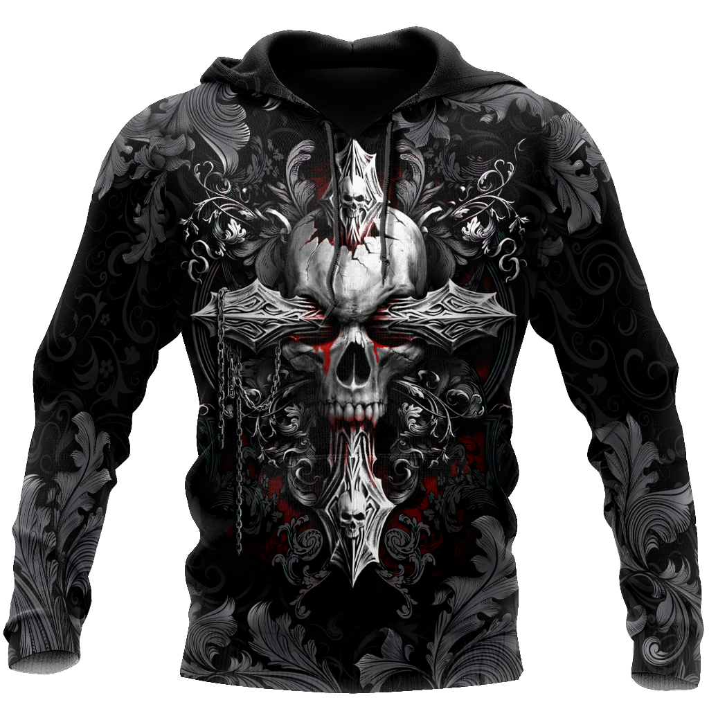 Unisex Hoodie All Over Print Skull Gifts Beautiful Skull Unisex Hoodie