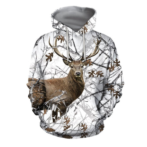Hunting Gifts Deer Hunting Gifts All Over Printed Camo Hunting Deer Unisex Hoodie