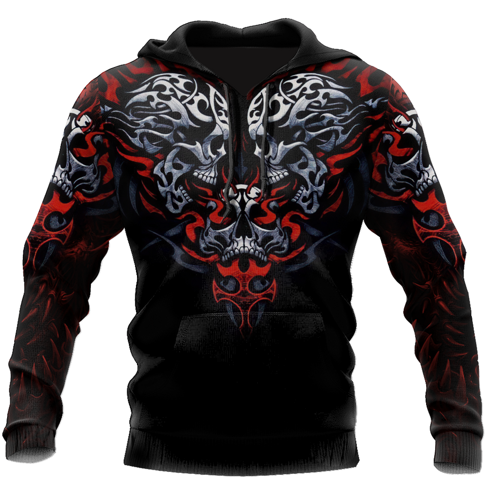 Unisex Hoodie All Over Print Skull Gifts Awesome Confronting Skulls Unisex Hoodie