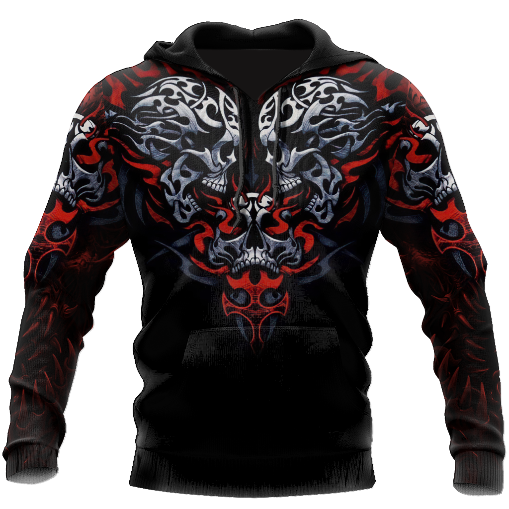 Unisex Hoodie All Over Print Skull Gifts Awesome Confronting Skulls Unisex Hoodie