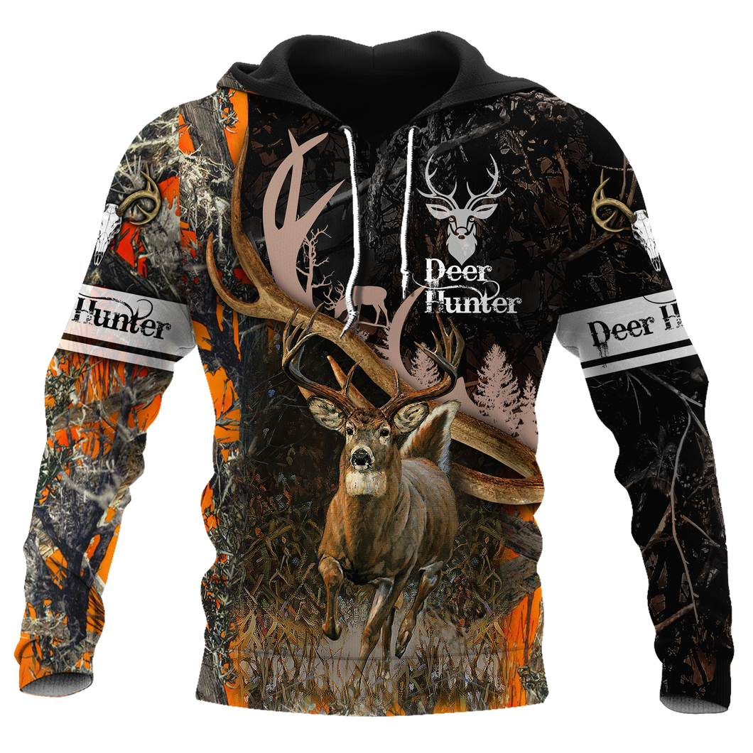 Hunting Gifts Deer Hunting Gifts Hunting Deer Black Camo Unisex Hoodie