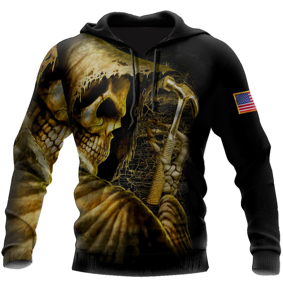 Unisex Hoodie All Over Print Roofer Gifts Skull Roofer All Over Printed Unisex Hoodie Labour Day Gifts